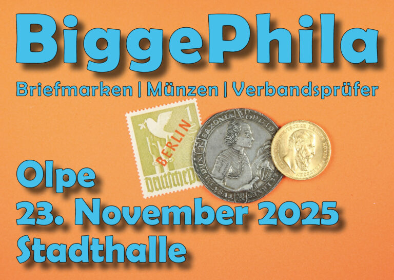 BiggePhila Olpe | Briefmarken | Münzen | Verbandsprüfer